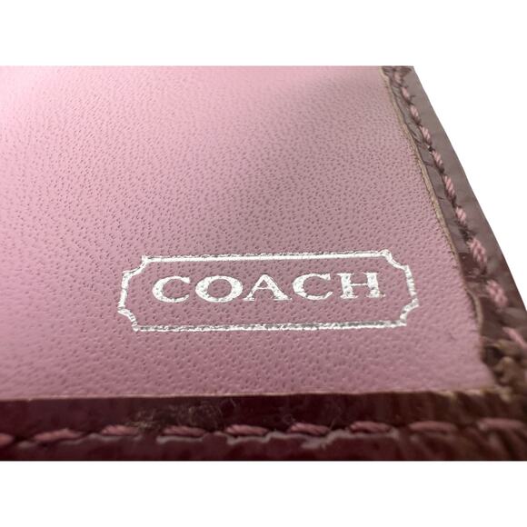 Coach Gramercy Op Art Embroidered Card Wallet Purple / Lilac - Picture 4 of 10